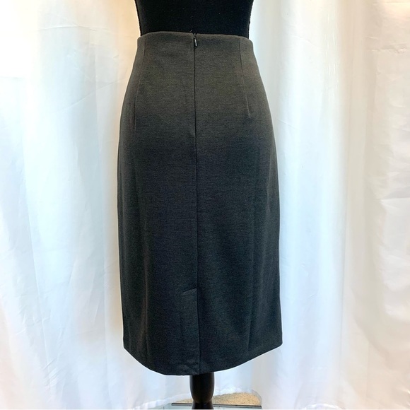 PHILOSOPHY dark charcoal gray stretchy pencil skirt Sz 10 - Picture 4 of 11